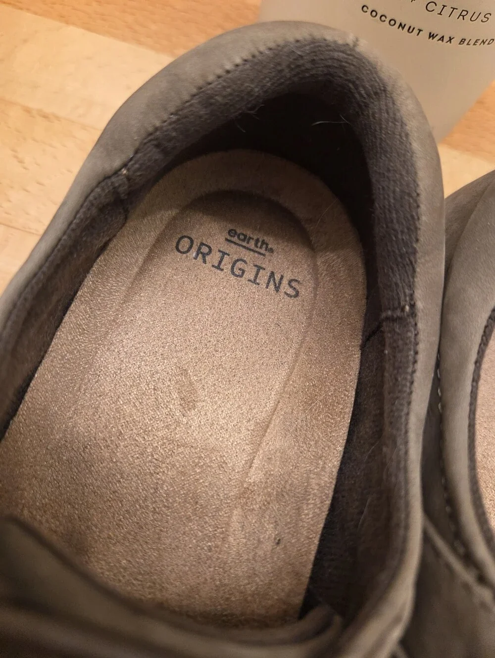 Earth Origins Paisley Slip-on Comfort Shoes Olive Taupe Nubuck Women's Size 8